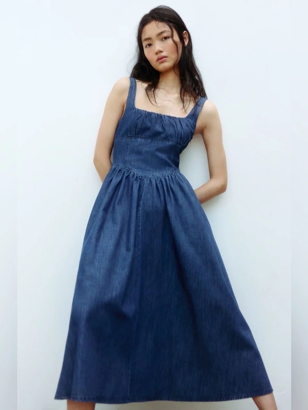 H&M Denim Midi Dress - Picture 1 of 6